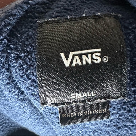 Vans Men's Deep Blue Navy logo Hoodie - Picture 8 of 8